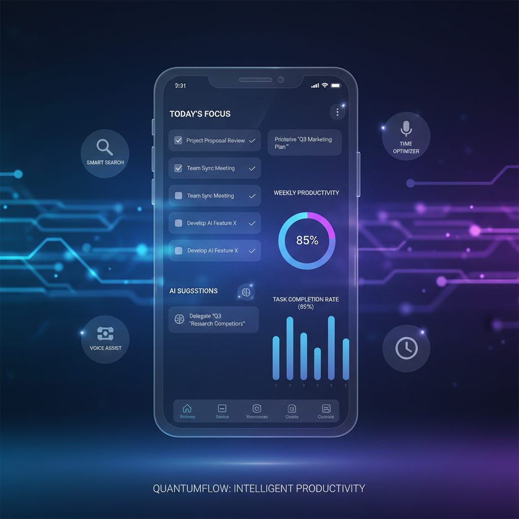 AI Productivity App Interface